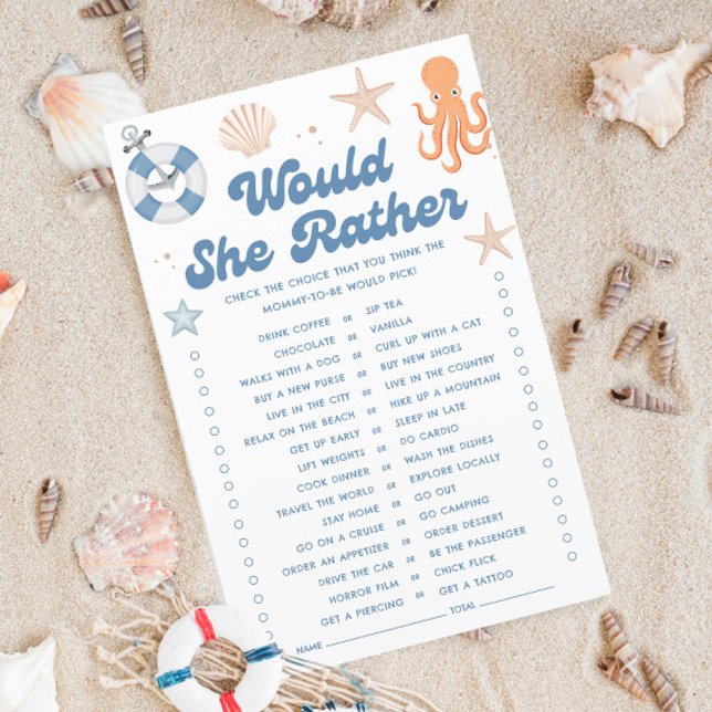 Plage Baby shower Voudrait Elle Plutôt Jeu (Créateur téléchargé)