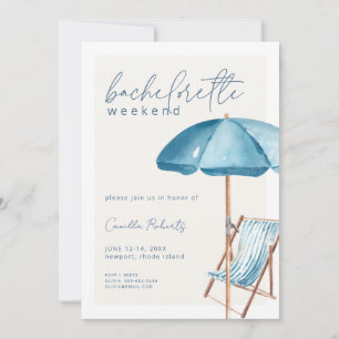 Plage Bachelorette Fête Week-end Invitation