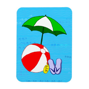 Plage Ball Pool Parapluie Flexi Magnet
