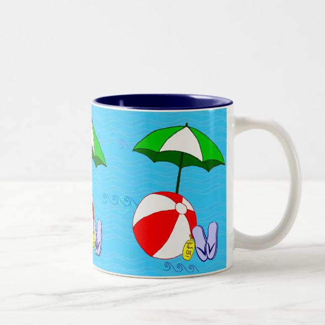 Plage Ball Pool parasol Mug (Droit)