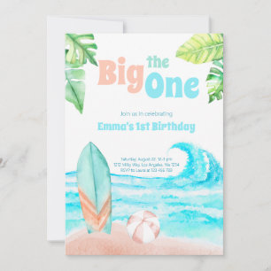 Plage Big One Birthday Invitation Card