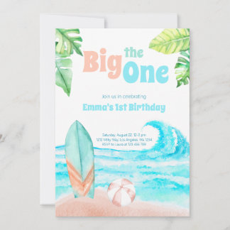 Plage Big One Birthday Invitation Card