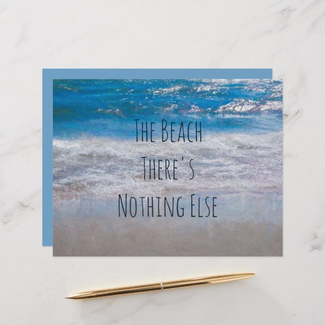 Plage Bleu Blanc Tropical Ocean Waves Coastal (Devant/Arrière en situation)