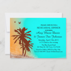 Plage bleu océan répétition dîner invitations plag