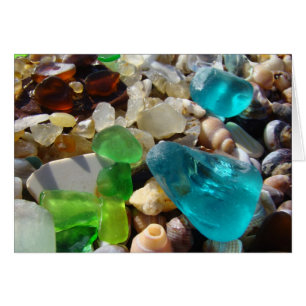 Plage Bleu Vert Verre de mer Agate Rocks Coques