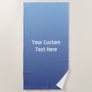 Plage Blue Gradient texte personnalisé serviette de plag