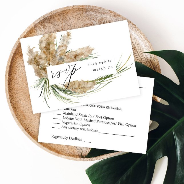 Plage Boho Pampas Grass w Repas RSVP (Créateur téléchargé)