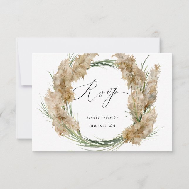 Plage Boho Pampas Grass w Repas RSVP 2 (Devant)
