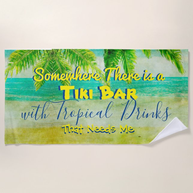 Plage Boissons tropicales Plush extra Grand Serviette de (Devant)