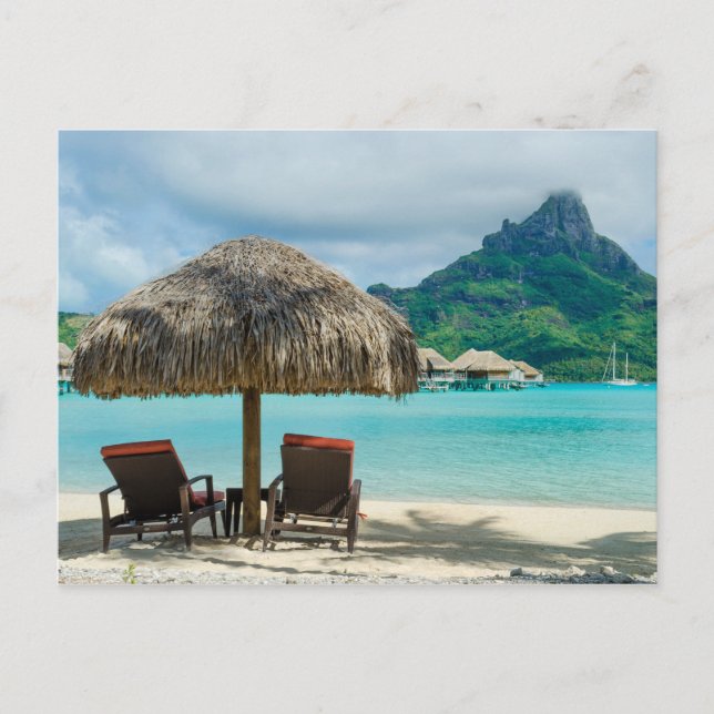 Plage Bora Bora carte postale (Devant)