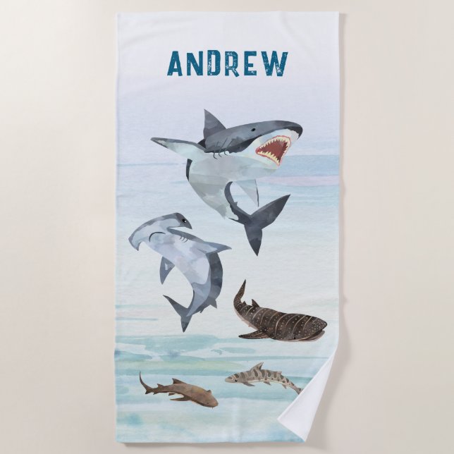 Plage Cadeau de serviette de fête d'anniversaire de requ (Devant)