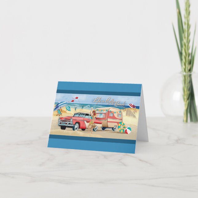 Plage Camper + Cartes classiques (Devant)
