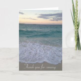 plage carte de remerciements