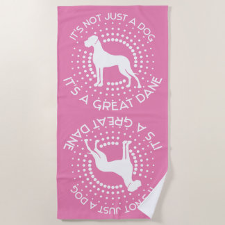 Plage Chiffon de douche drôle de Grand Danois Serviette