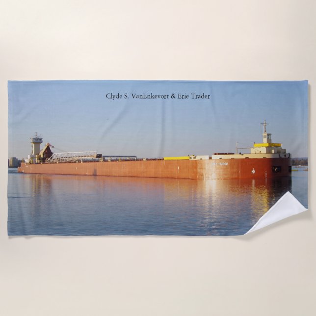 Plage Clyde S. VanEnkevort & Erie Trader serviette de pl (Devant)