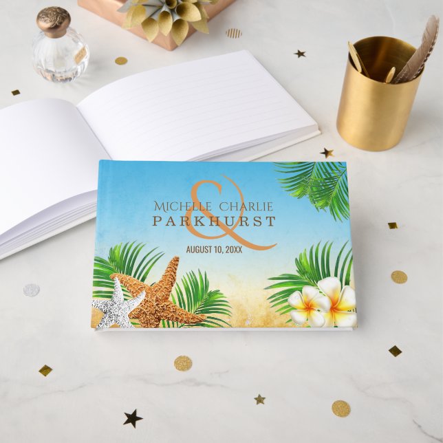 Plage côtière - Livre d'or (Recto ouvert)