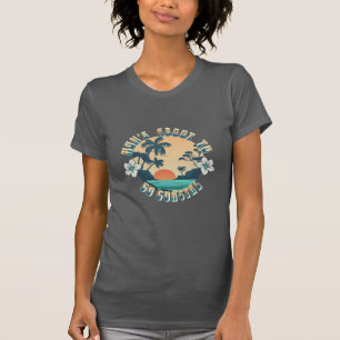 Plage côtière moderne femmes tshirts mignonette ci