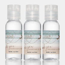 Plage Coucher de soleil Avion Coeur Monogramme Des