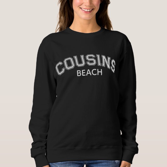 Plage Cousins, Cousins drôle, Sweatshirt Oversize (Devant)