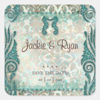 Plage Date de sauvegarde Mariage Stickers Seahorse