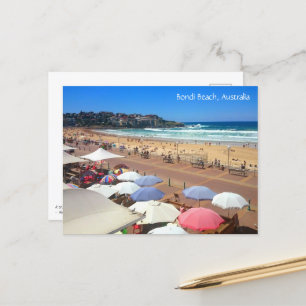 Plage de Bondi, Australie et carte postale de vaca