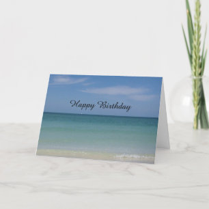 Plage de carte d'anniversaire générique