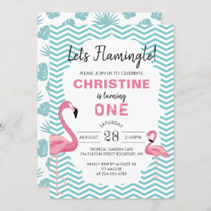 Plage de Flamant rose rose tropical Invitation d'a