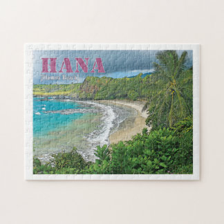 Plage de Hamoa, puzzle d'impression de carte