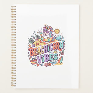 Plage de Licorne Vibes Fantaisiste Fond Blanc