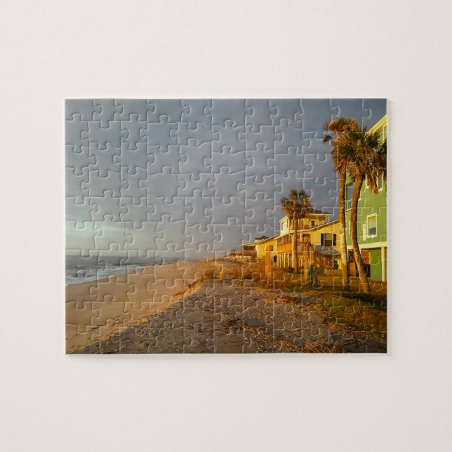 Plage de l'île d'Edisto en Caroline du Sud. Puzzle (Horizontal)