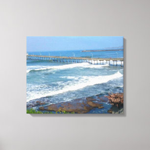 PLAGE DE L'OCÉAN, toile CALIFORNIENNE