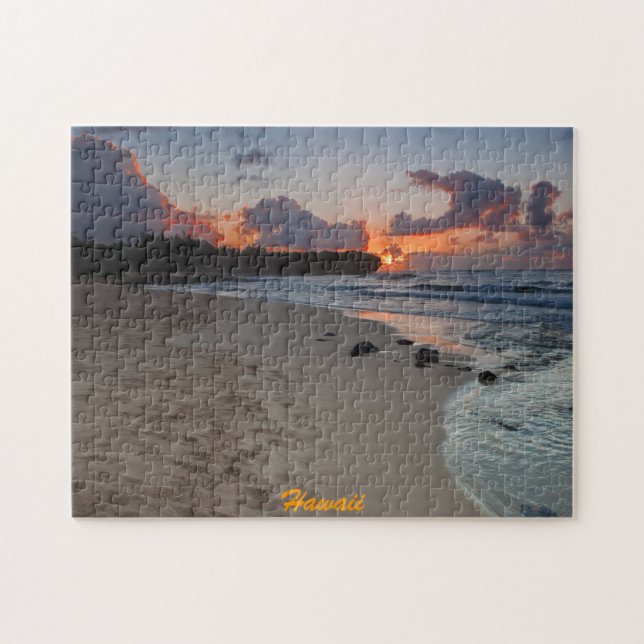 Plage de naufrage au puzzle de lever de soleil de (Horizontal)