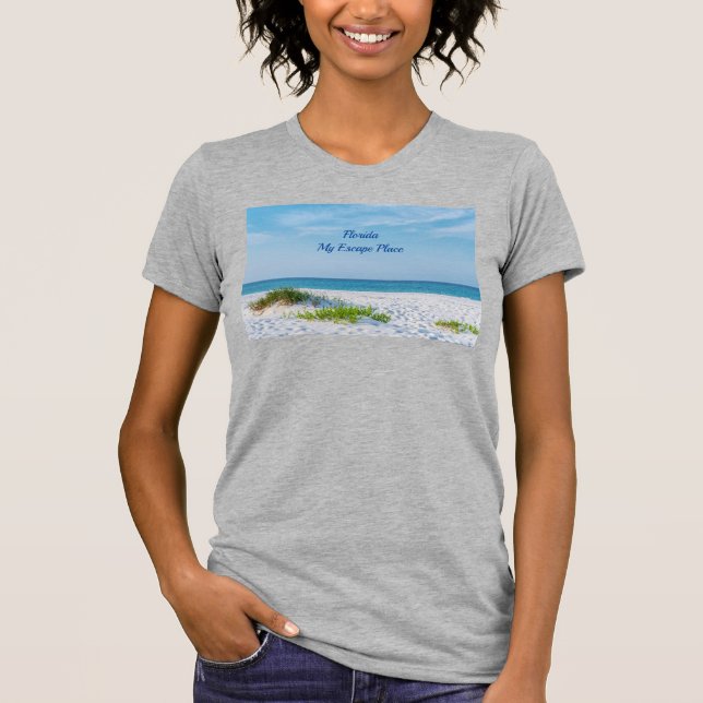 Plage de sable blanc Floride Côte T-shirt (Devant)