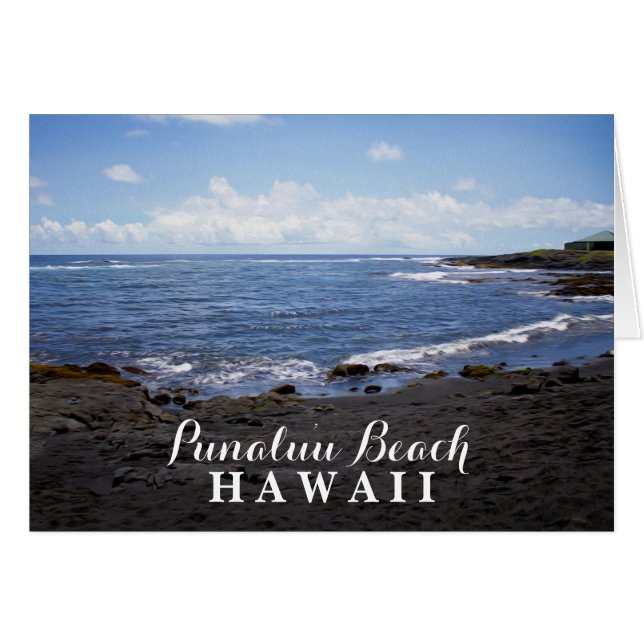 Plage de sable noir de Punalu'u Hawaii (Devant horizontal)