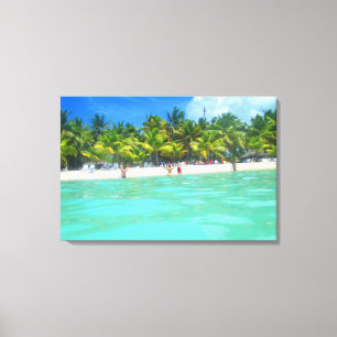 PLAGE DE SAONA SUR TOILE     20 "x 16"