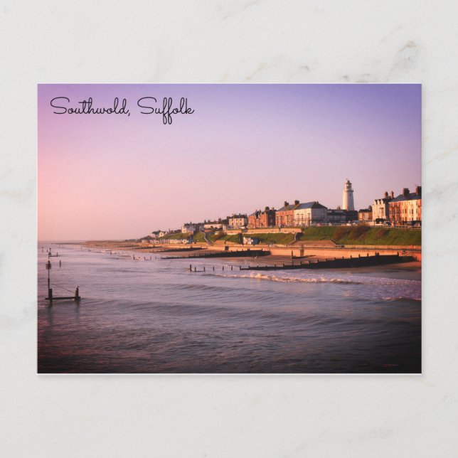 Plage de Southwold et carte postale de bord de mer (Devant)
