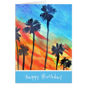 Plage de Sunset Palm Tree art surf