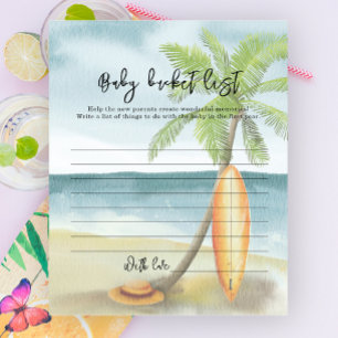 Plage de surf d'aquarelle - Liste des seaux pour b