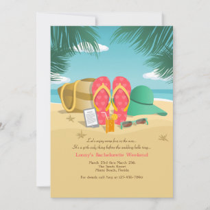 Plage Destination Bachelorette Invitations