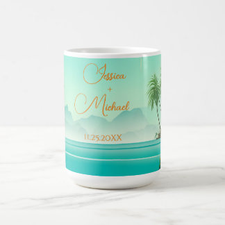Plage Destination Mug Nouveaux mariés Cadeau Maria