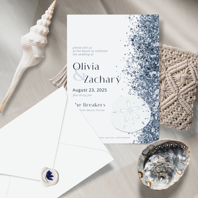 Plage Destination Sable Dollar Soirée Invitation (Créateur téléchargé)