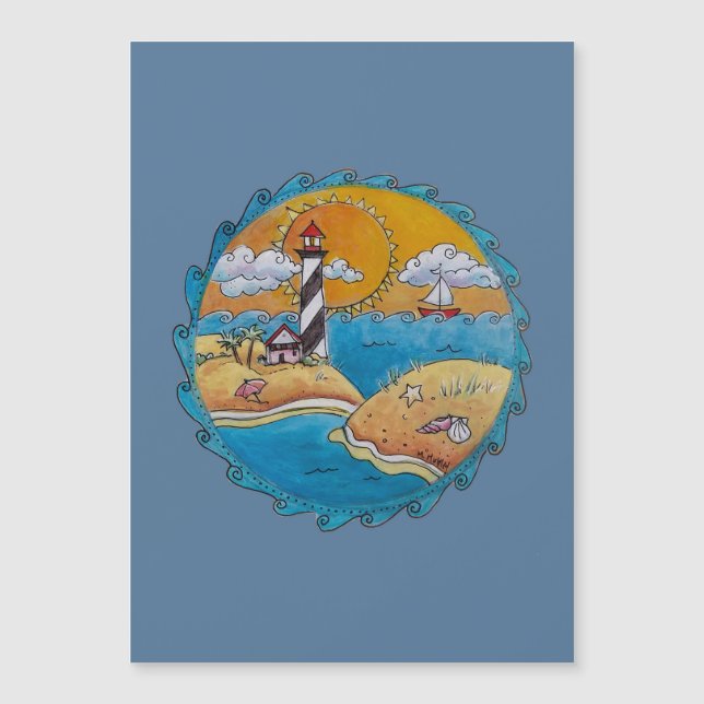 Plage d'été amusant soleil bord de mer côte (Devant)