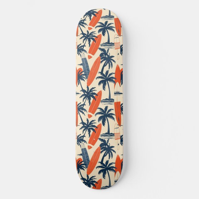 Plage d'été cool Palm Skateboard conçu (Recto)