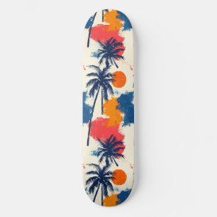 Plage d'été cool Palm Skateboard conçu
