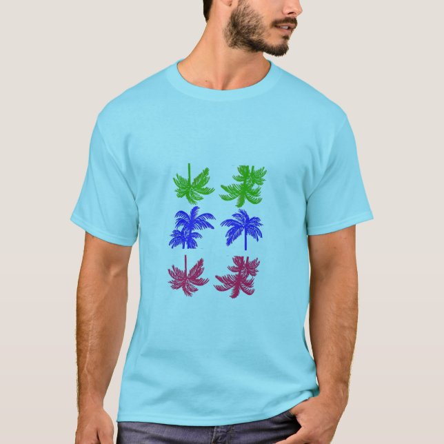 "plage d'été" un t-shirt pour hommes (Devant)