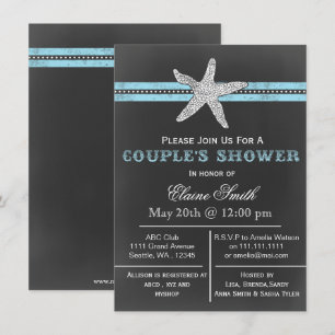 Plage d'étoiles de mer Couple's Invitation douche