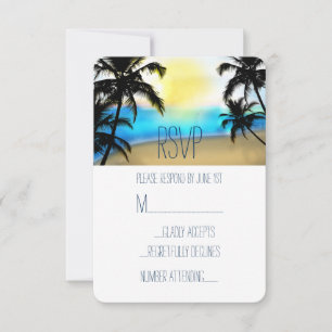 Plage diurne & Palm Trees Plage Mariage RSVP