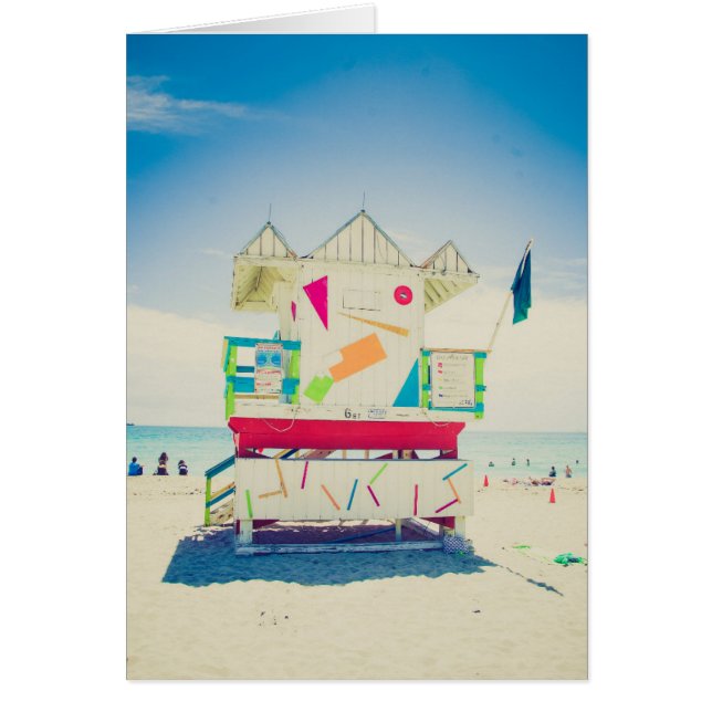 Plage du sud de la tour | de maître nageur, Miami (Devant)