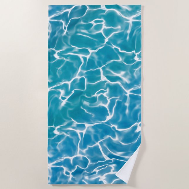 Plage Eau de mer bleue* Serviette de plage* (Devant)