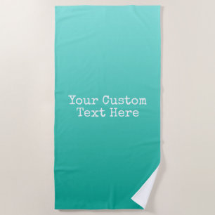 Plage Emerald Gradient personnalisé texte serviette de p
